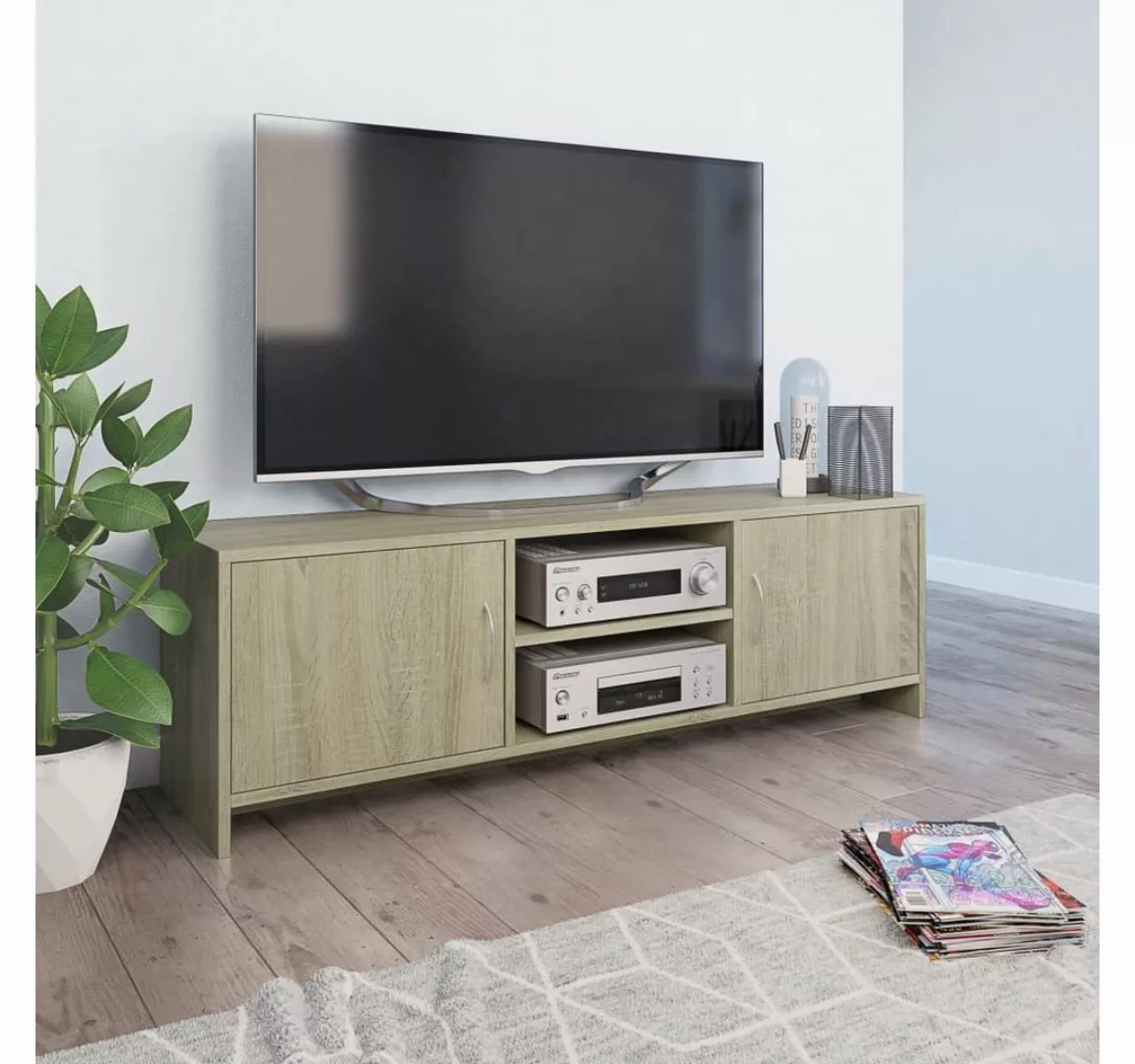 furnicato TV-Schrank Sonoma-Eiche 120x30x37,5 cm Holzwerkstoff günstig online kaufen