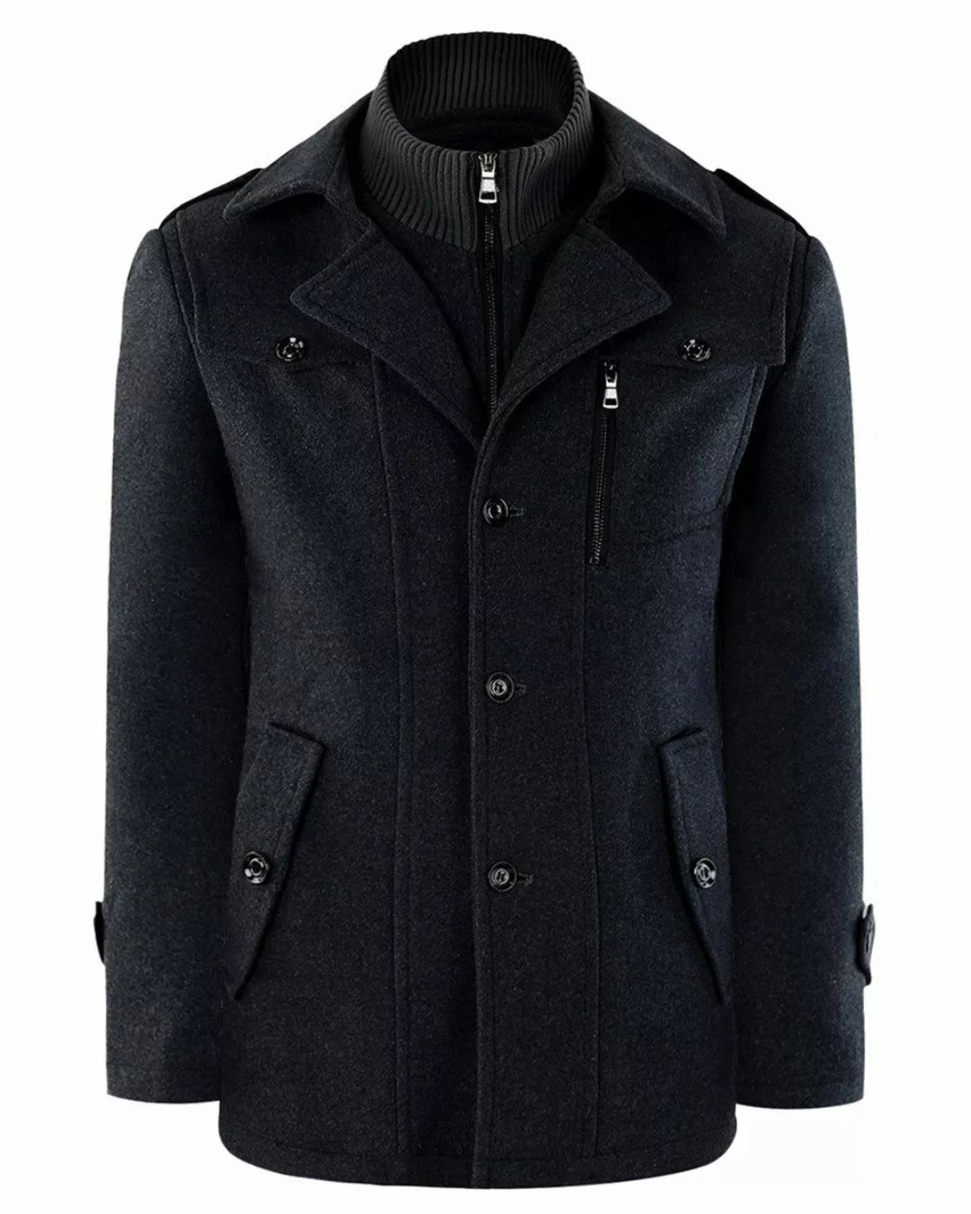 Allthemen Kurzmantel Herren Wollmix Mantel mit günstig online kaufen