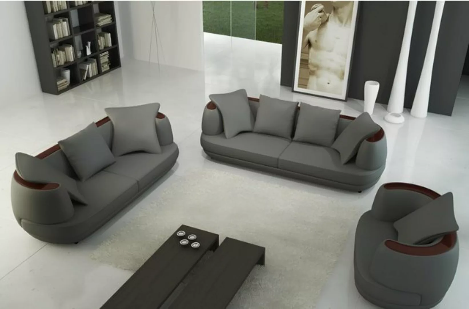 Xlmoebel Sofa Sofa-Set Königlicher Luxus Designer Polstermöbel 3+2+1 Leders günstig online kaufen