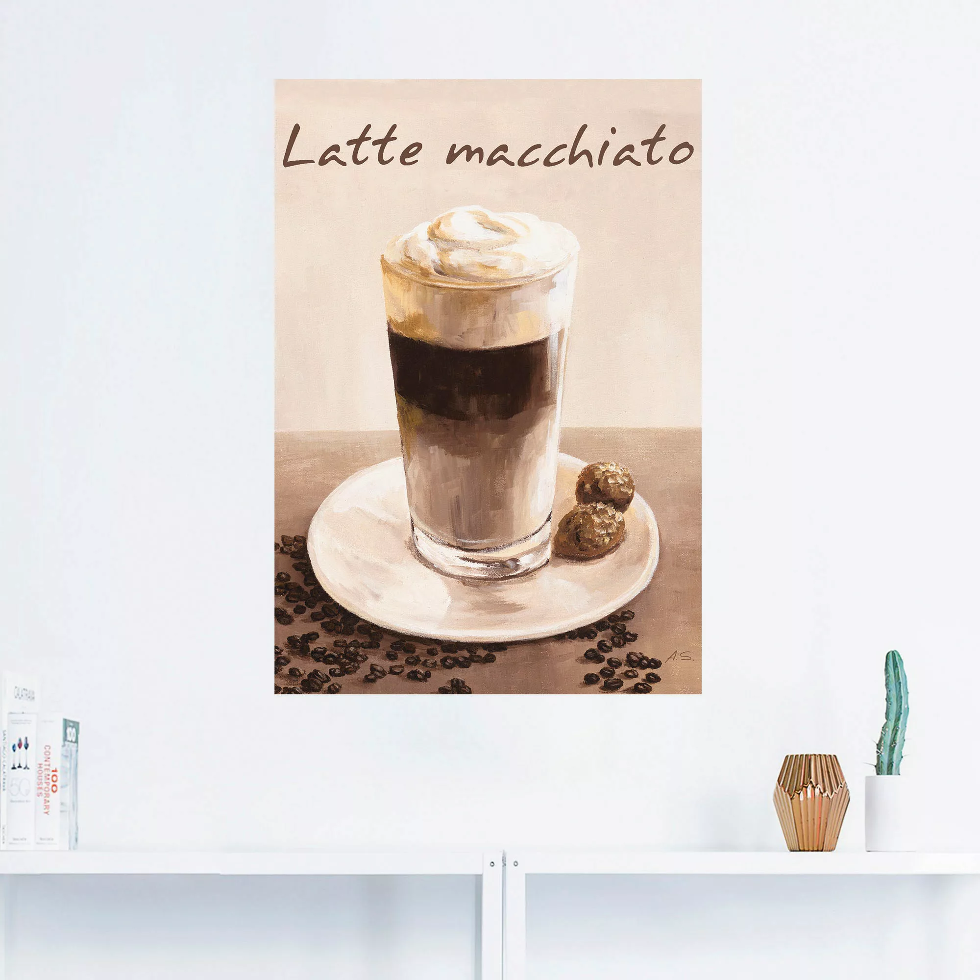 Artland Wandbild »Latte Macchiato - Kaffee«, Kaffee Bilder, (1 St.), als Po günstig online kaufen