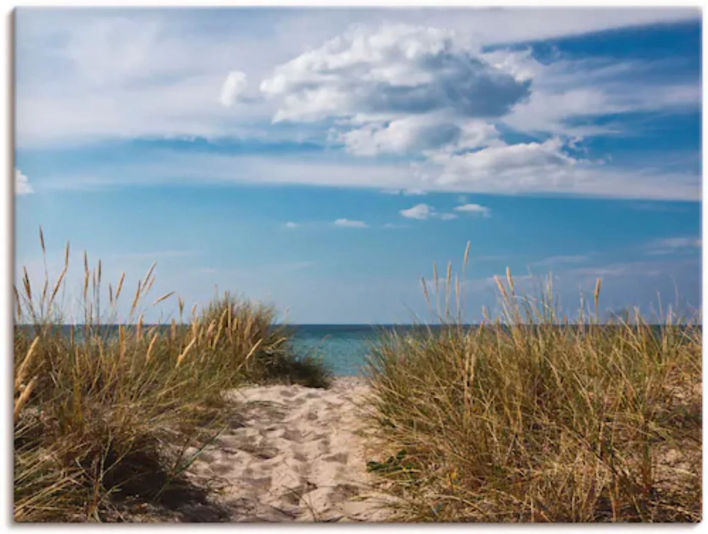 Artland Wandbild "Ostseestrand in Dänemark", Strand, (1 St.), als Leinwandb günstig online kaufen