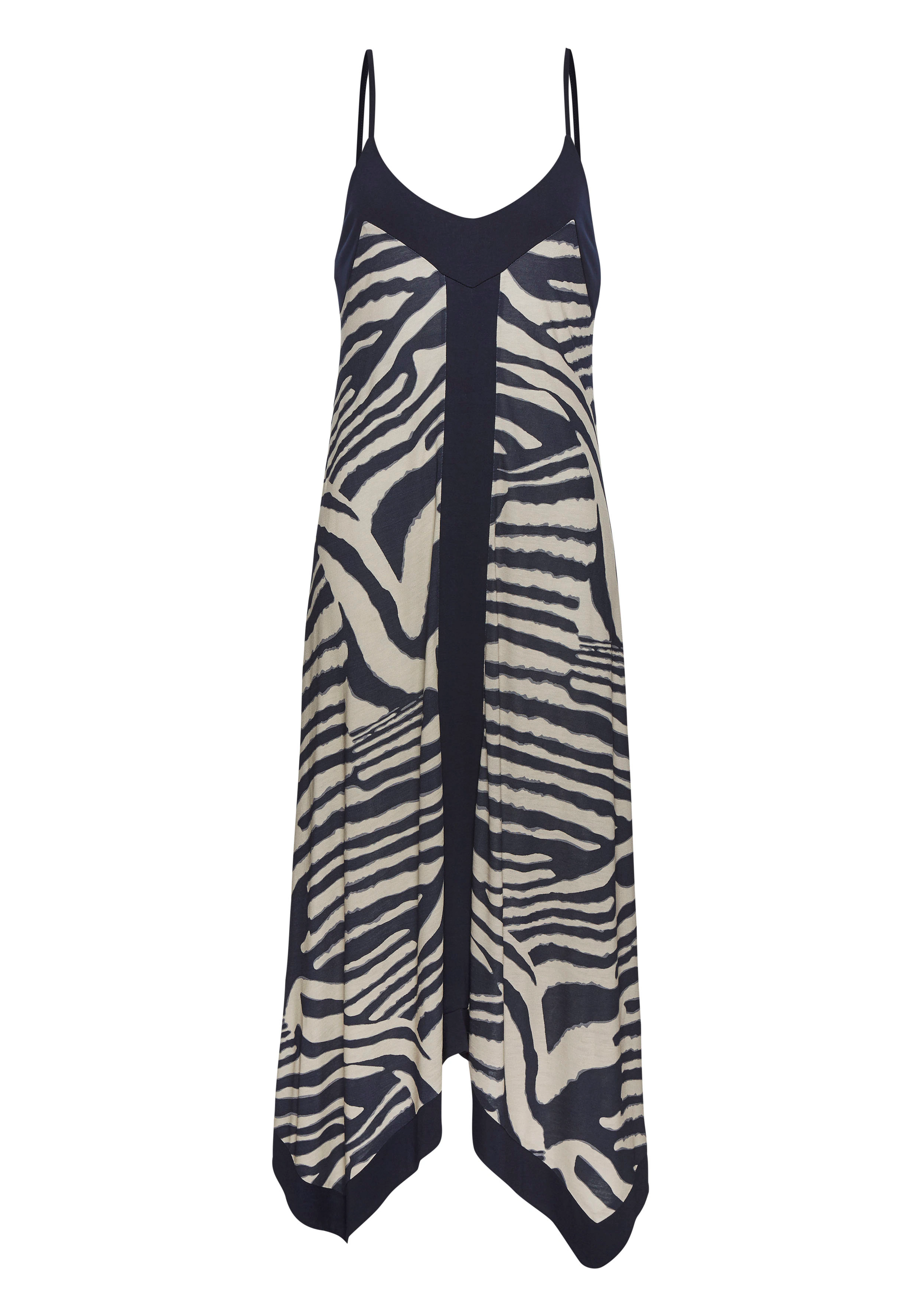 LASCANA Maxikleid, mit asymmetrischem Saum, Sommerkleid, Animalprint, modis günstig online kaufen