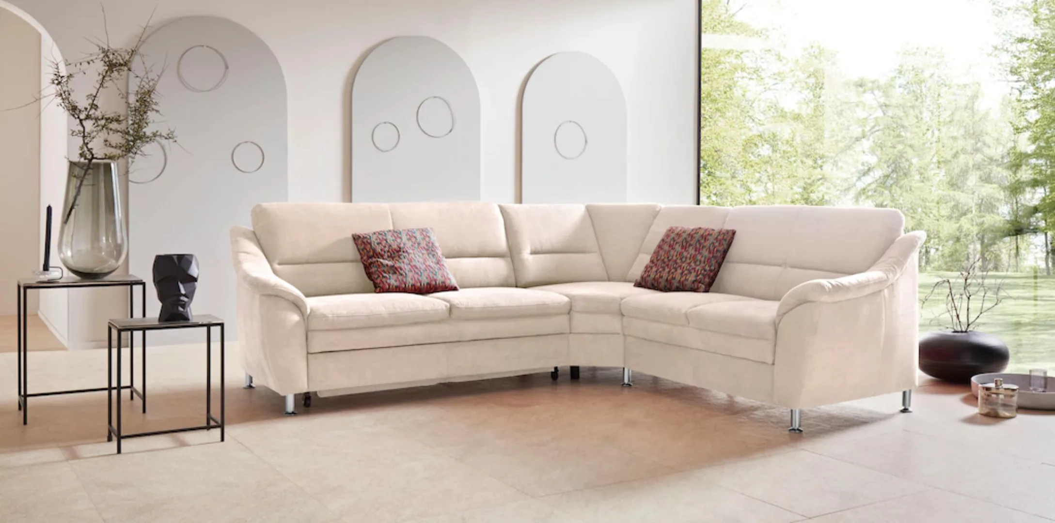 Places of Style Ecksofa "Cardoso L-Form", mit Trapezecke für mehr Sitzkomfo günstig online kaufen