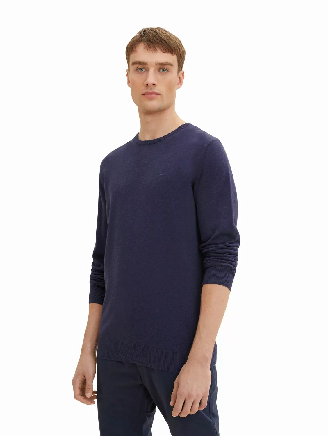 Tom Tailor Herren Rundhals Pullover Basic Crew Neck günstig online kaufen