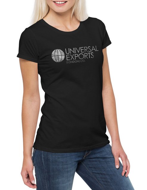 Urban Backwoods Print-Shirt Universal Exports Damen T-Shirt James MI6 Agent günstig online kaufen