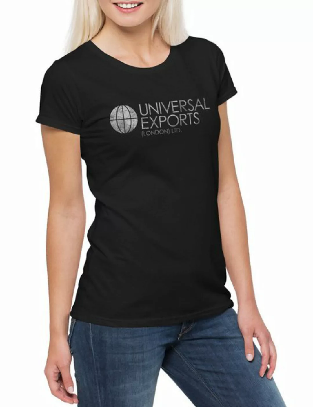 Urban Backwoods Print-Shirt Universal Exports Damen T-Shirt James MI6 Agent günstig online kaufen