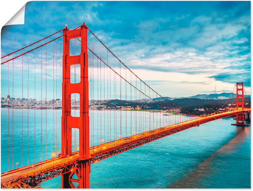 Artland Wandbild »Golden Gate Bridge«, Brücken, (1 St.), als Alubild, Outdo günstig online kaufen