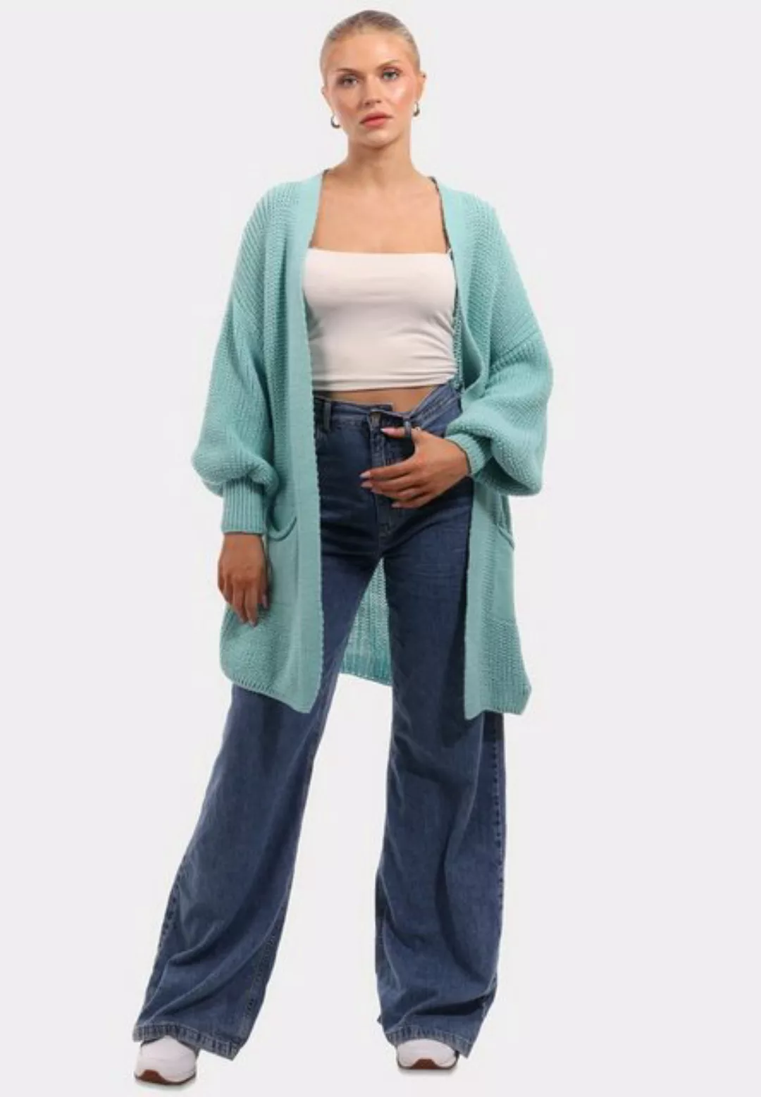 YC Fashion & Style Cardigan One Size Strick-Cardigan mit Taschen in Unifarb günstig online kaufen