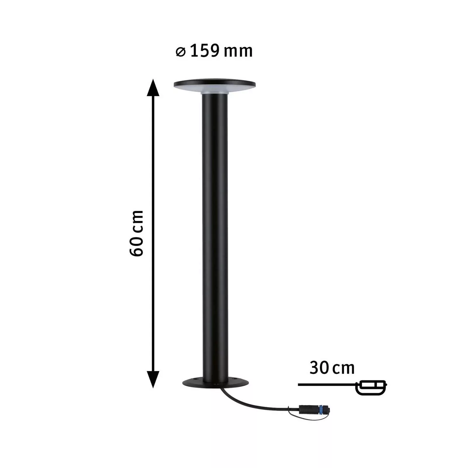 Paulmann LED Pollerleuchte "Plug & Shine Plate Einzelleuchte IP44 2200K 7W günstig online kaufen