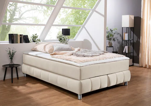 andas Boxspringbett "Salo", Ohne Kopfteil, inkl. Topper, auch in Überlänge günstig online kaufen