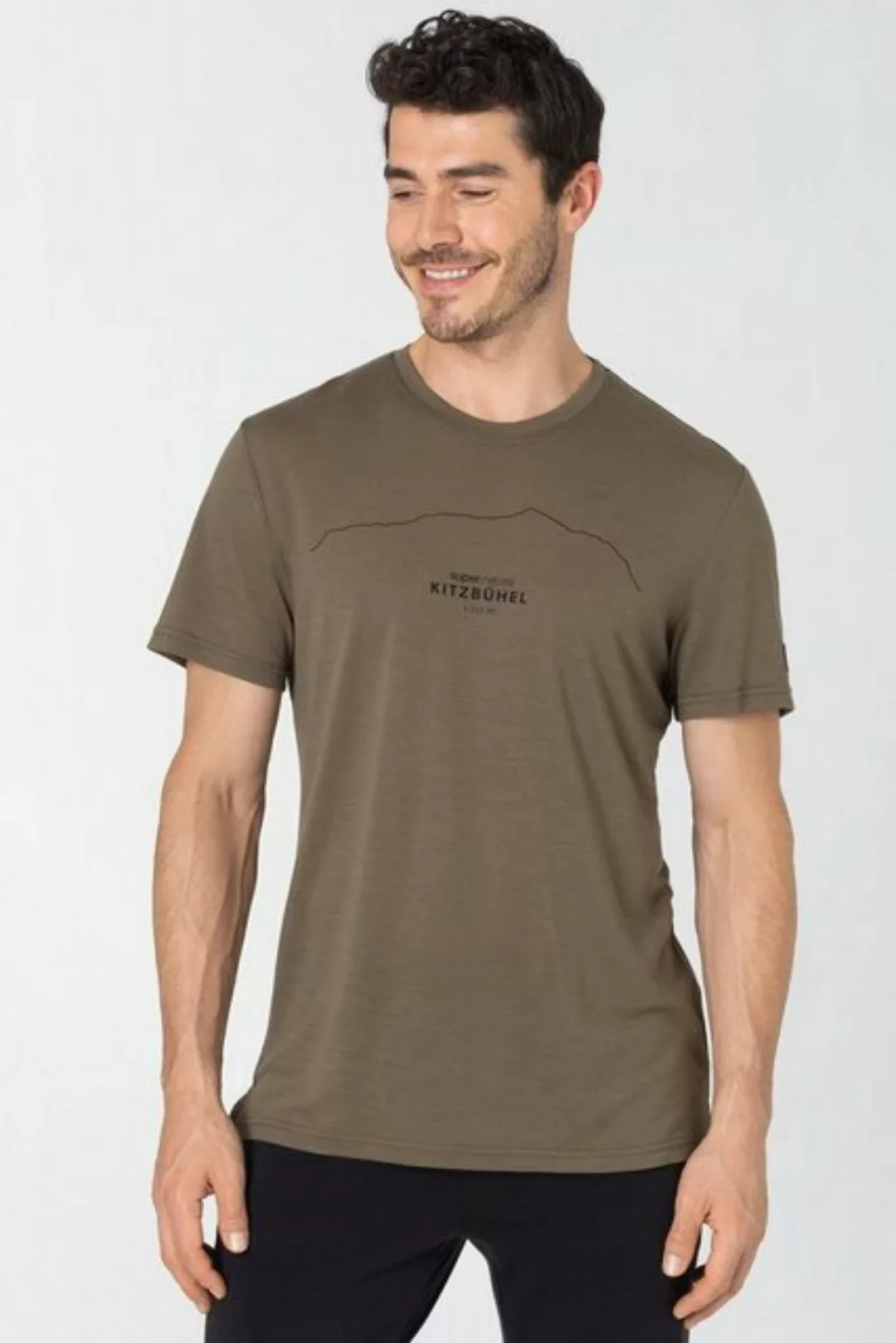 SUPER.NATURAL Print-Shirt Merino T-Shirt M KITZBÜHEL TEE genialer Merion-Ma günstig online kaufen