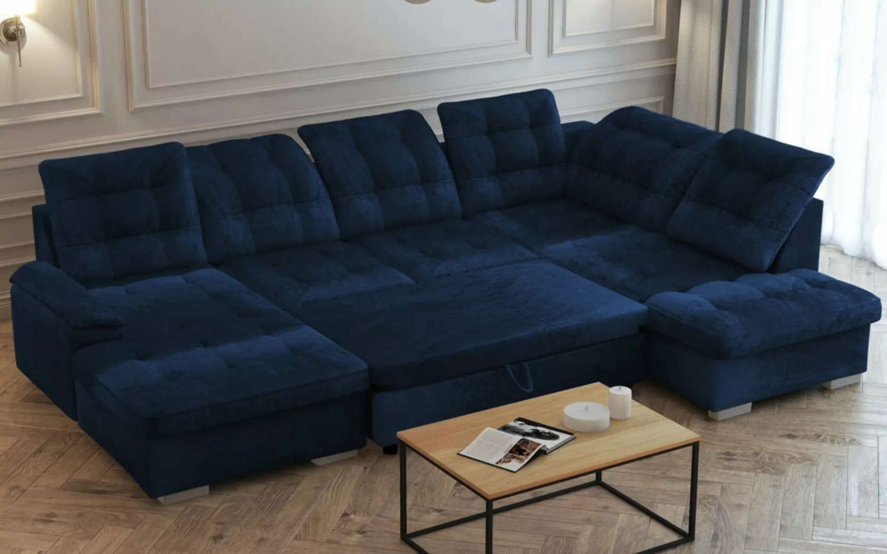 DB-Möbel Ecksofa "Bedloow" Schlafsofa in U-Form günstig online kaufen