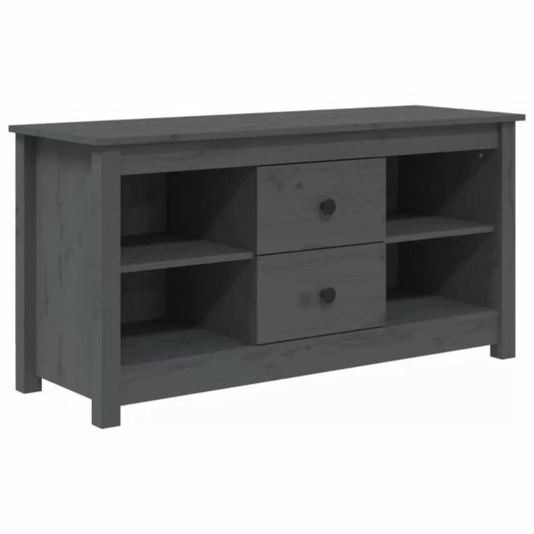 vidaXL TV-Schrank TV-Schrank Grau 103x36,5x52 cm Massivholz Kiefer (1-St) günstig online kaufen