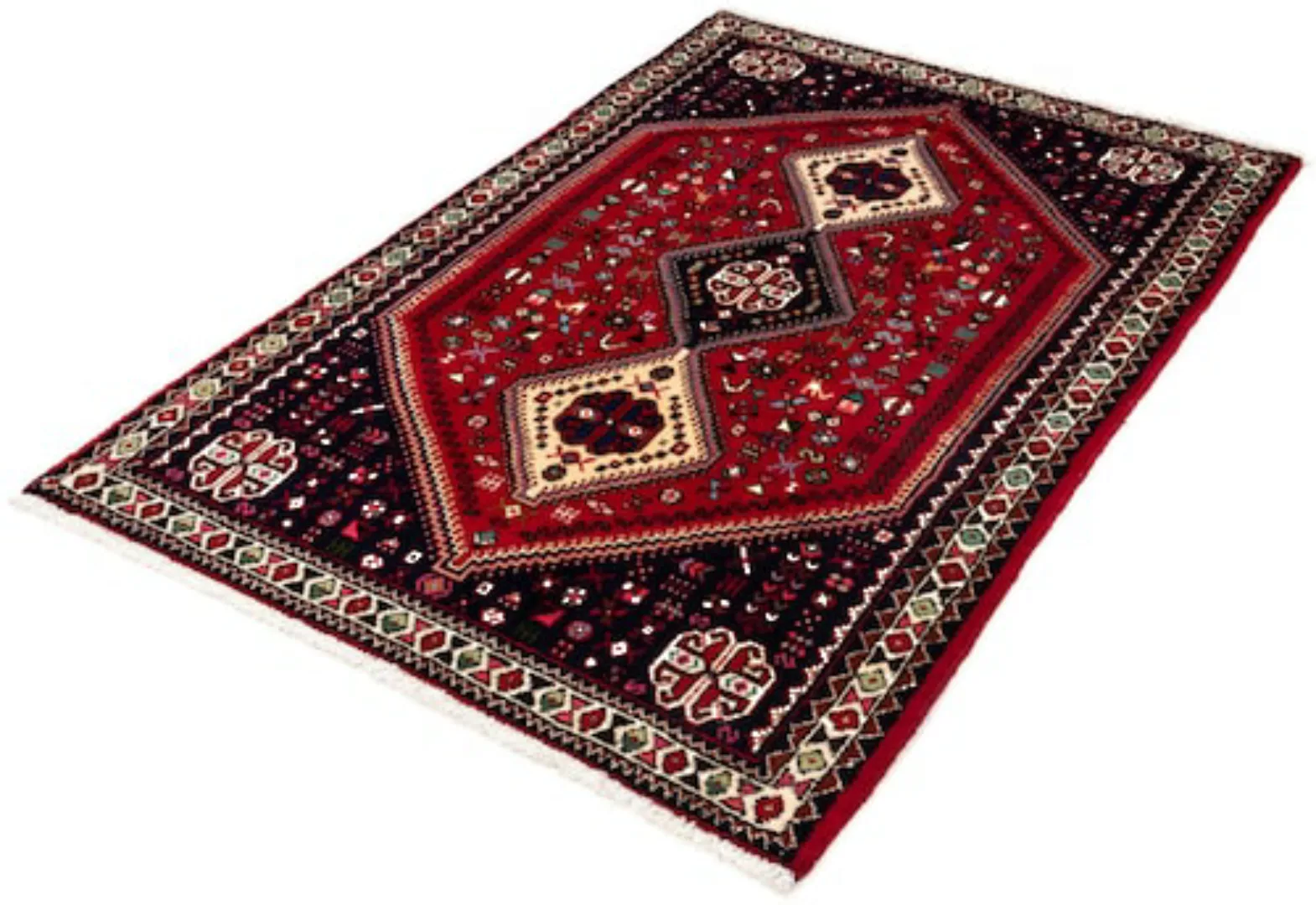 morgenland Wollteppich »Abadeh Medaillon Rosso scuro 144 x 98 cm«, rechteck günstig online kaufen