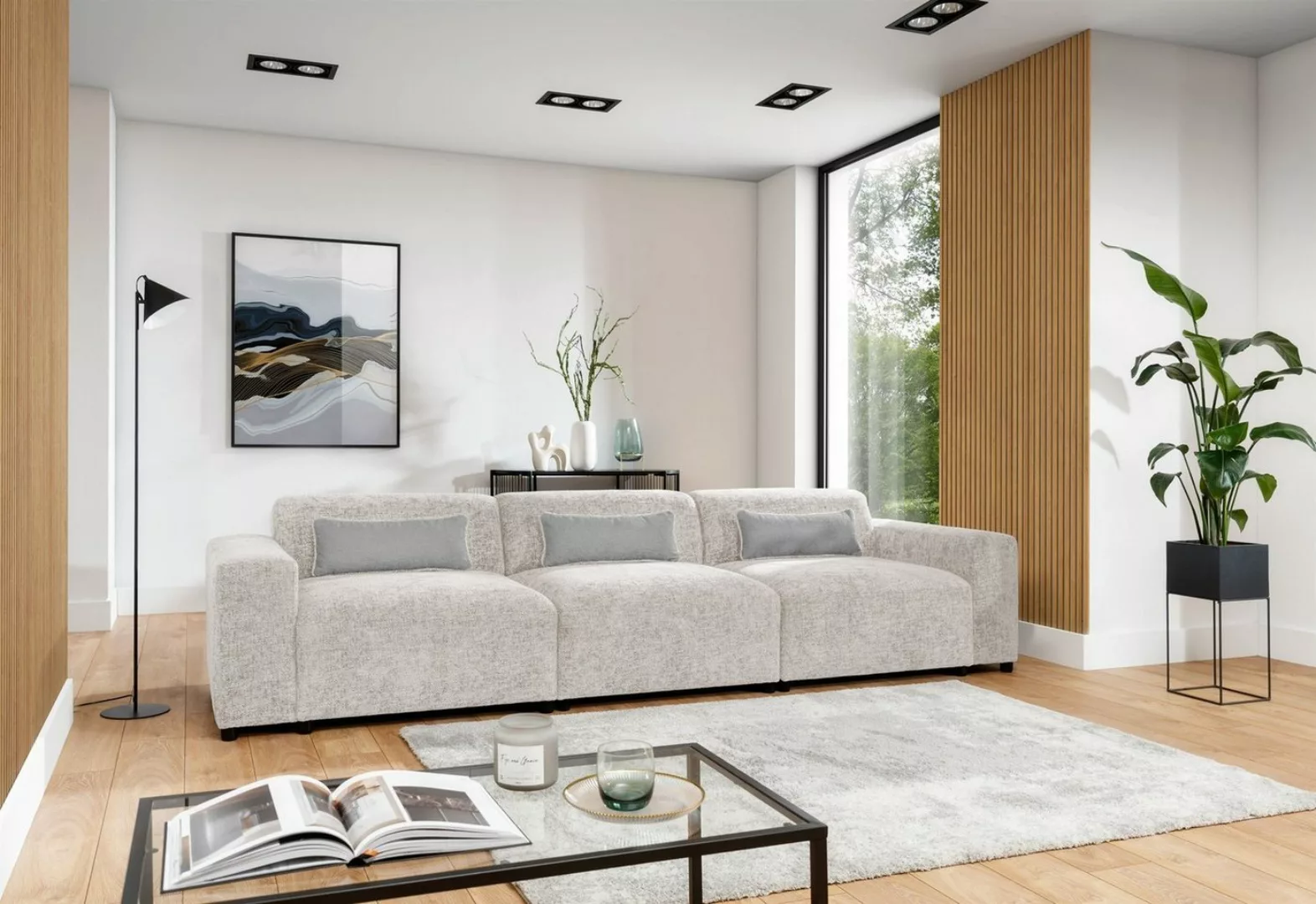 Fun Möbel Big-Sofa Designersofa Sofa ROMY 4-Sitzer in Stoff Enjoy Me, inkl. günstig online kaufen