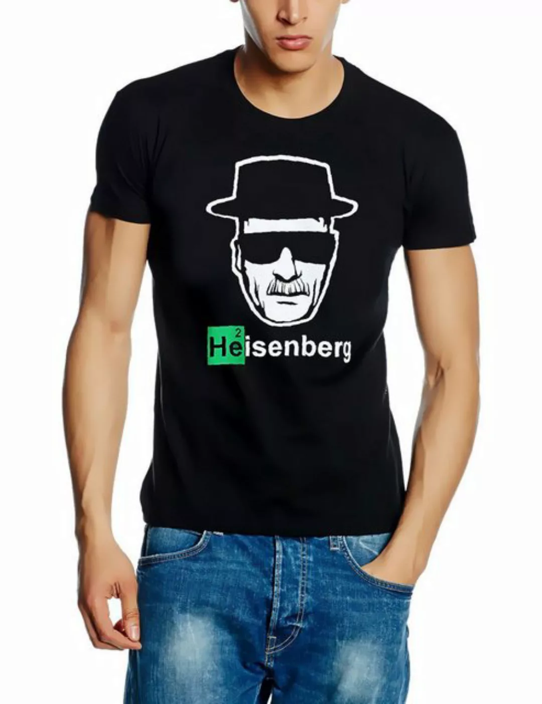 coole-fun-t-shirts Print-Shirt T-Shirt Heisenberg Head Logo T-Shirt, Schwar günstig online kaufen