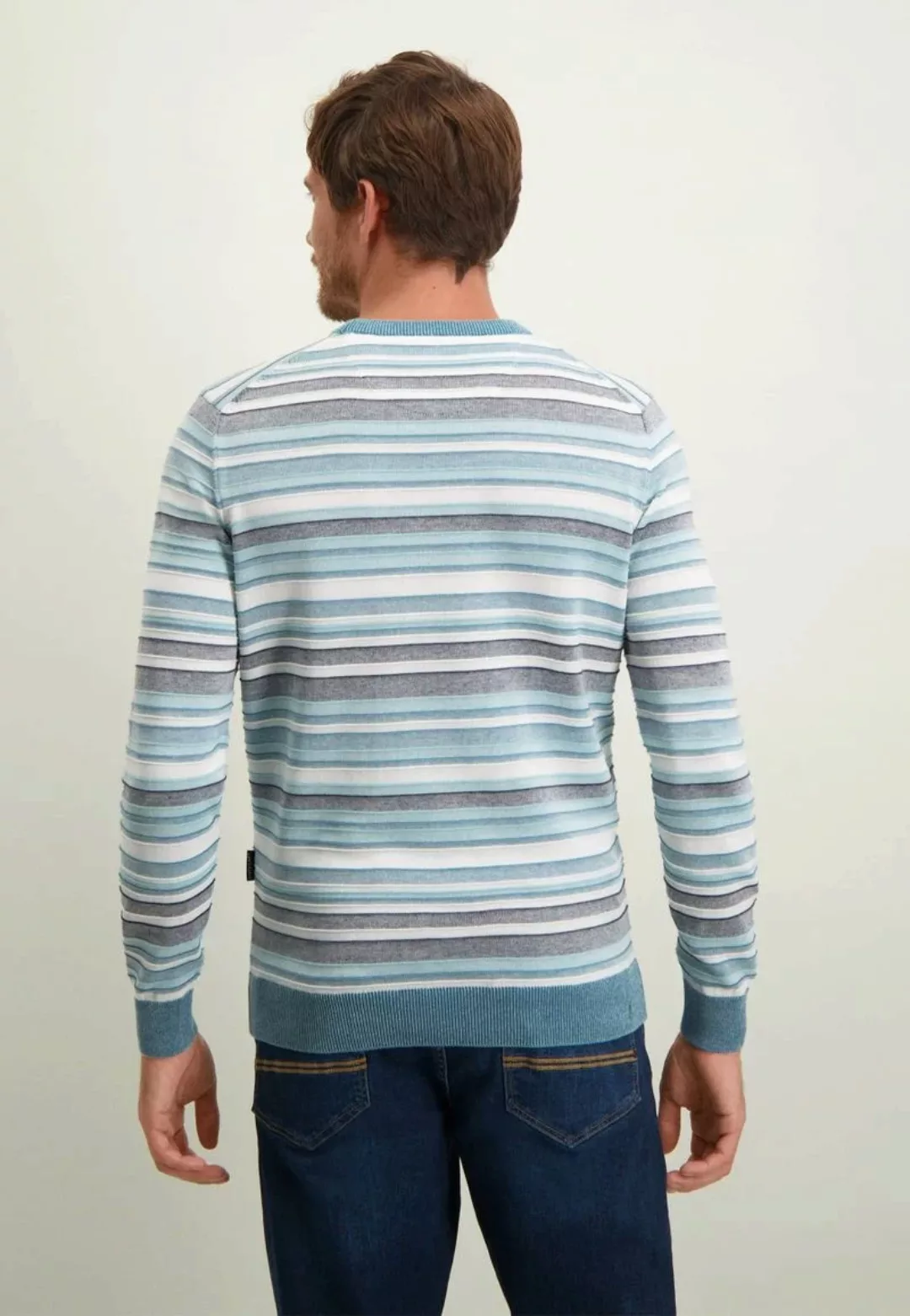 State Of Art Pullover Streifen Blau - Größe M günstig online kaufen