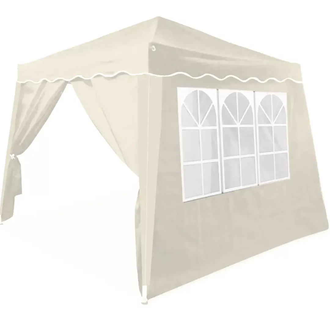 Faltpavillon Capri Beige 3x3m inkl. 4 Seitenwände günstig online kaufen