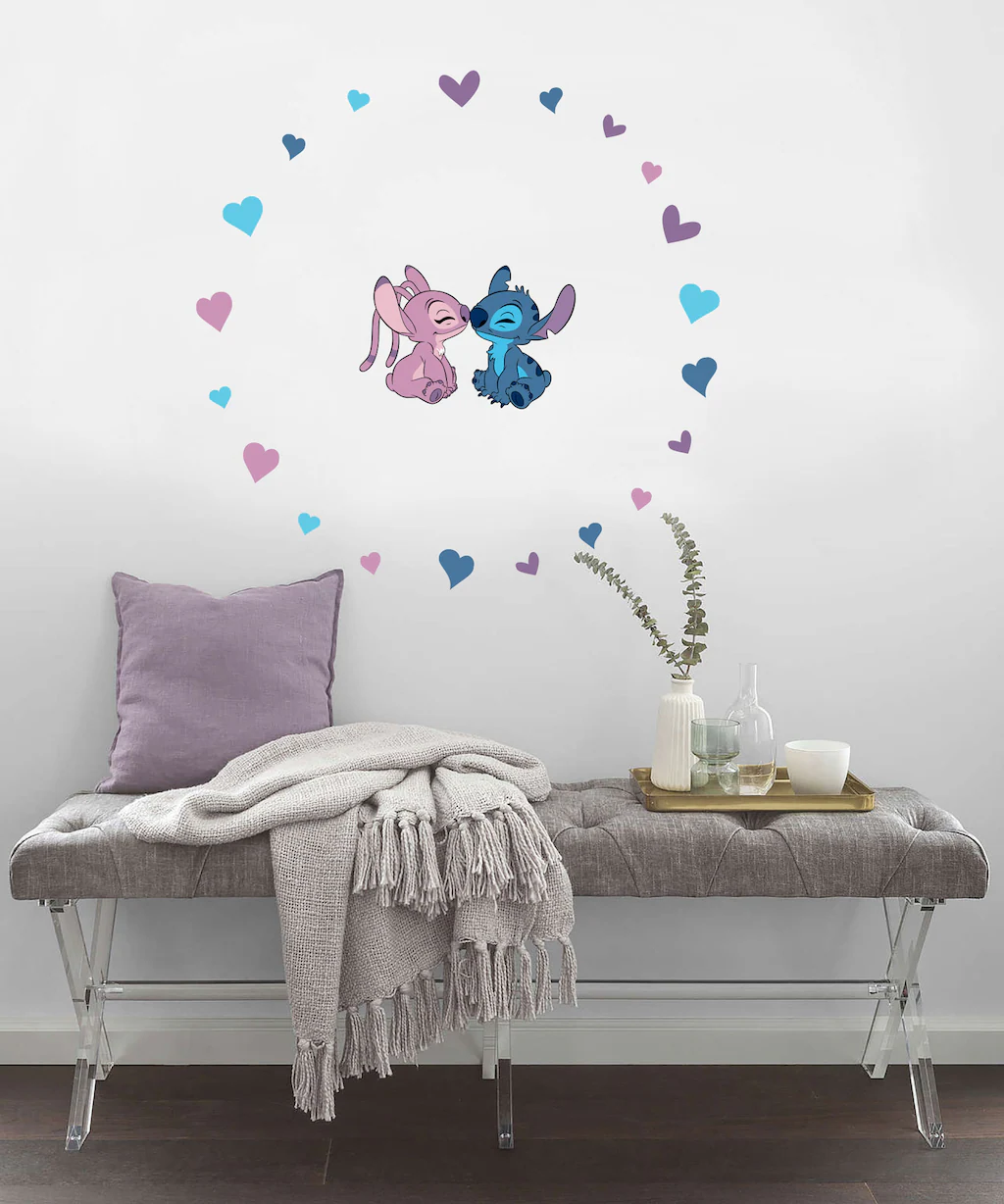 Komar Wandtattoo "Stitch and Angel Cutie - Größe 50 x 70 cm", (22 St.), sel günstig online kaufen