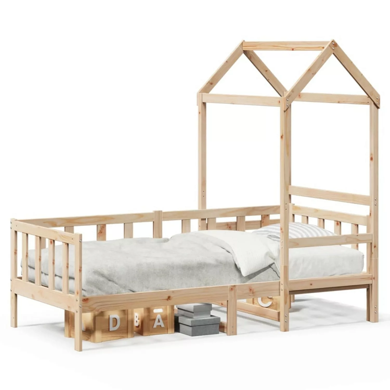 vidaXL Tagesbett mit Dach 90x190 cm Massivholz Kiefer2104797 günstig online kaufen