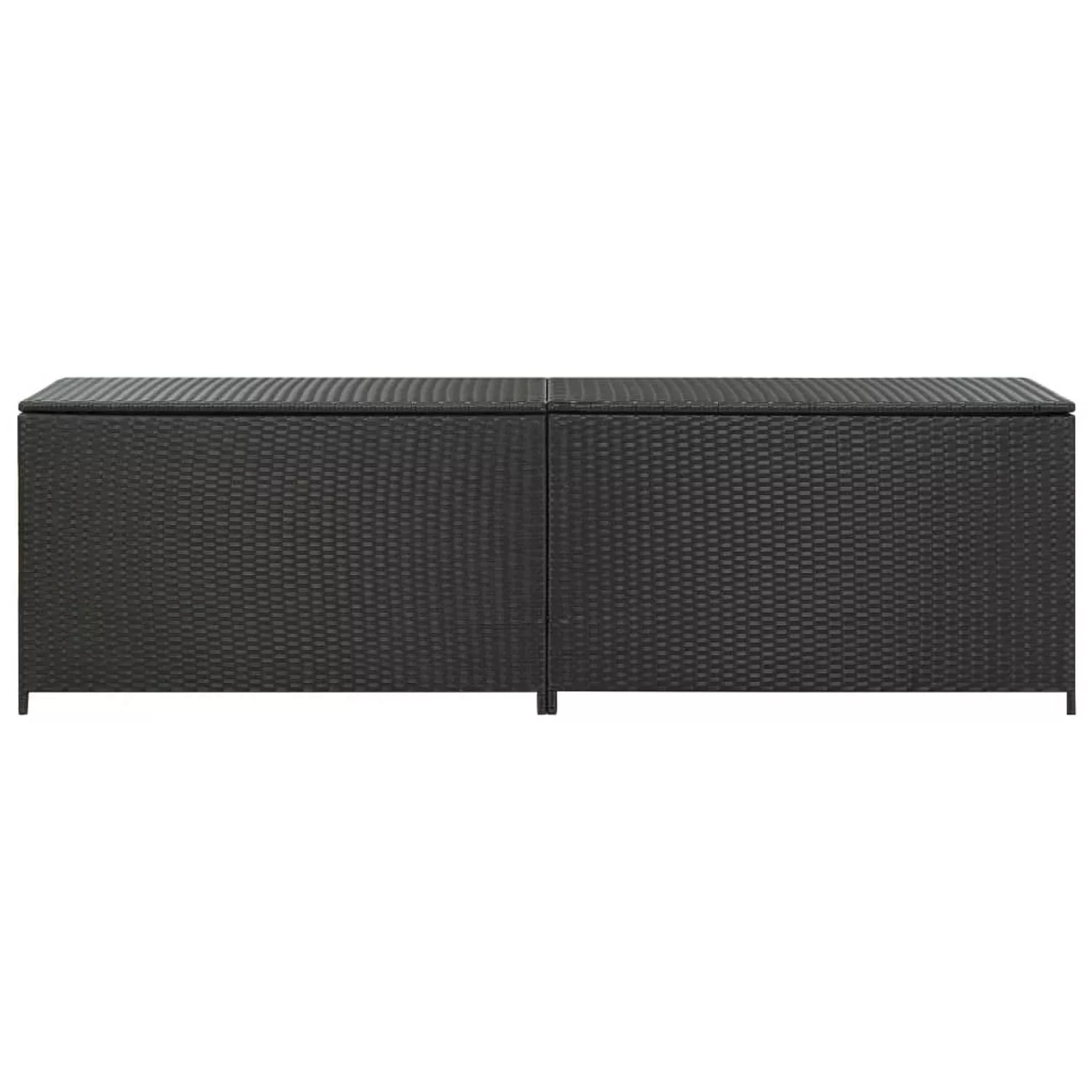 Gartenbox Poly Rattan 200x50x60 Cm Schwarz günstig online kaufen