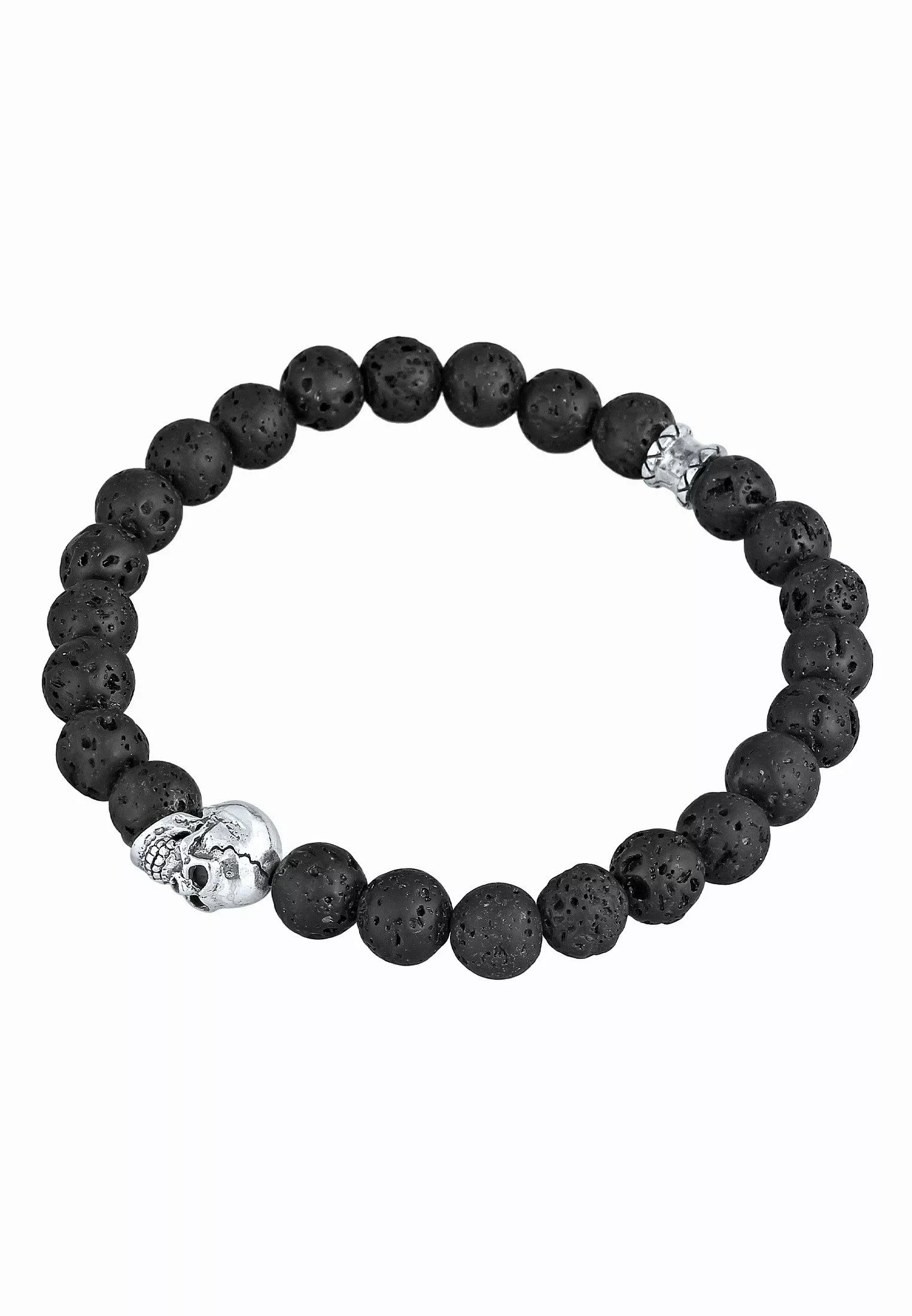 Kuzzoi Bead-Armband-Set Herren Totenkopf Lava Stein günstig online kaufen