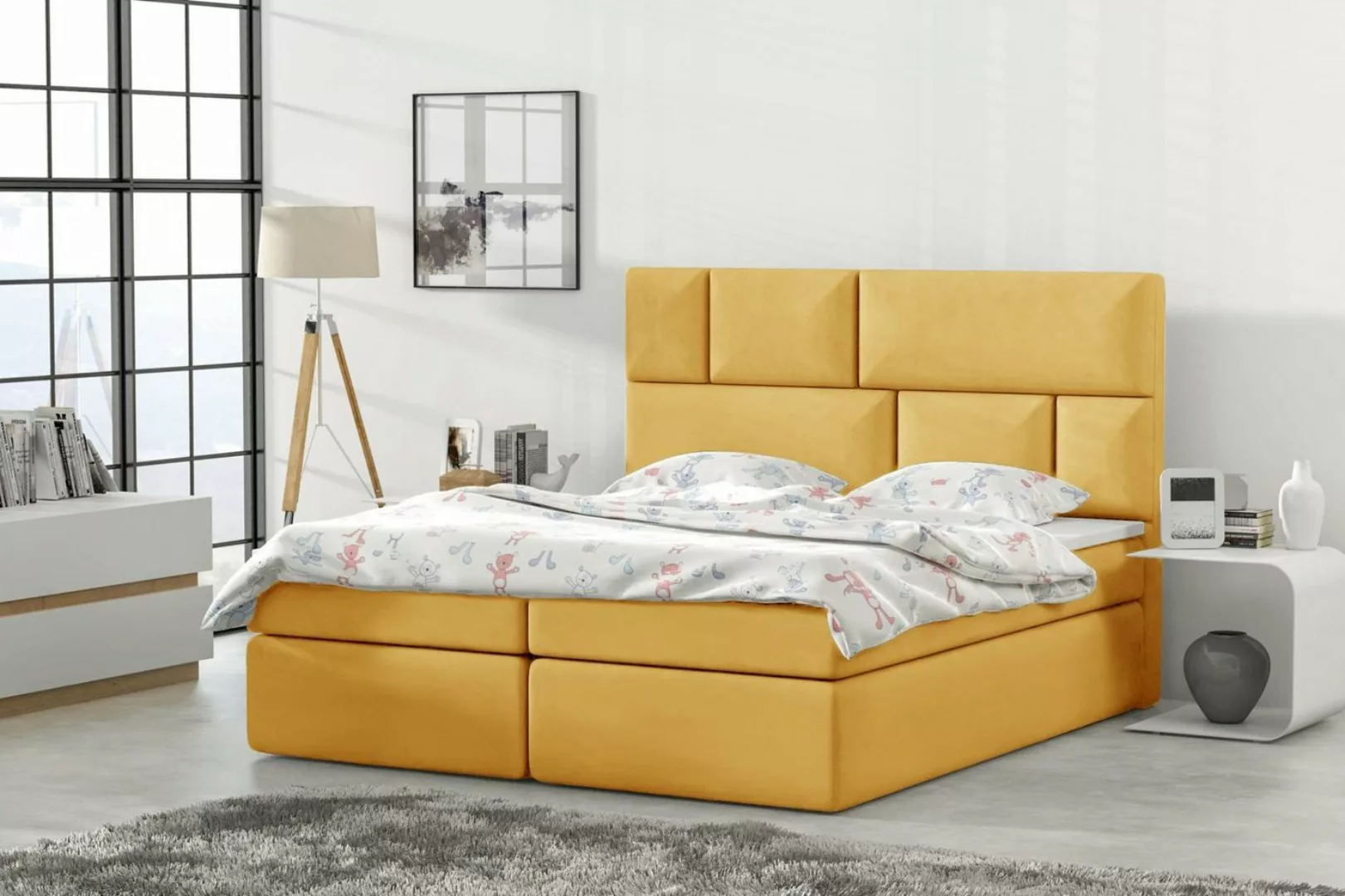 Stylefy Boxspringbett Carter (Schlafzimmerbett, Bett), Design günstig online kaufen