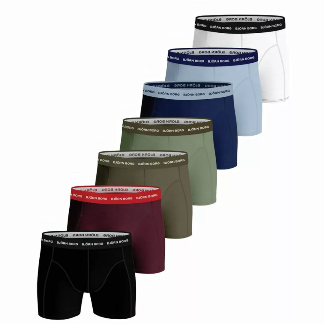 BJÖRN BORG Herren Boxershorts - Essential Boxer 7er Pack, Cotton Stretch, L günstig online kaufen