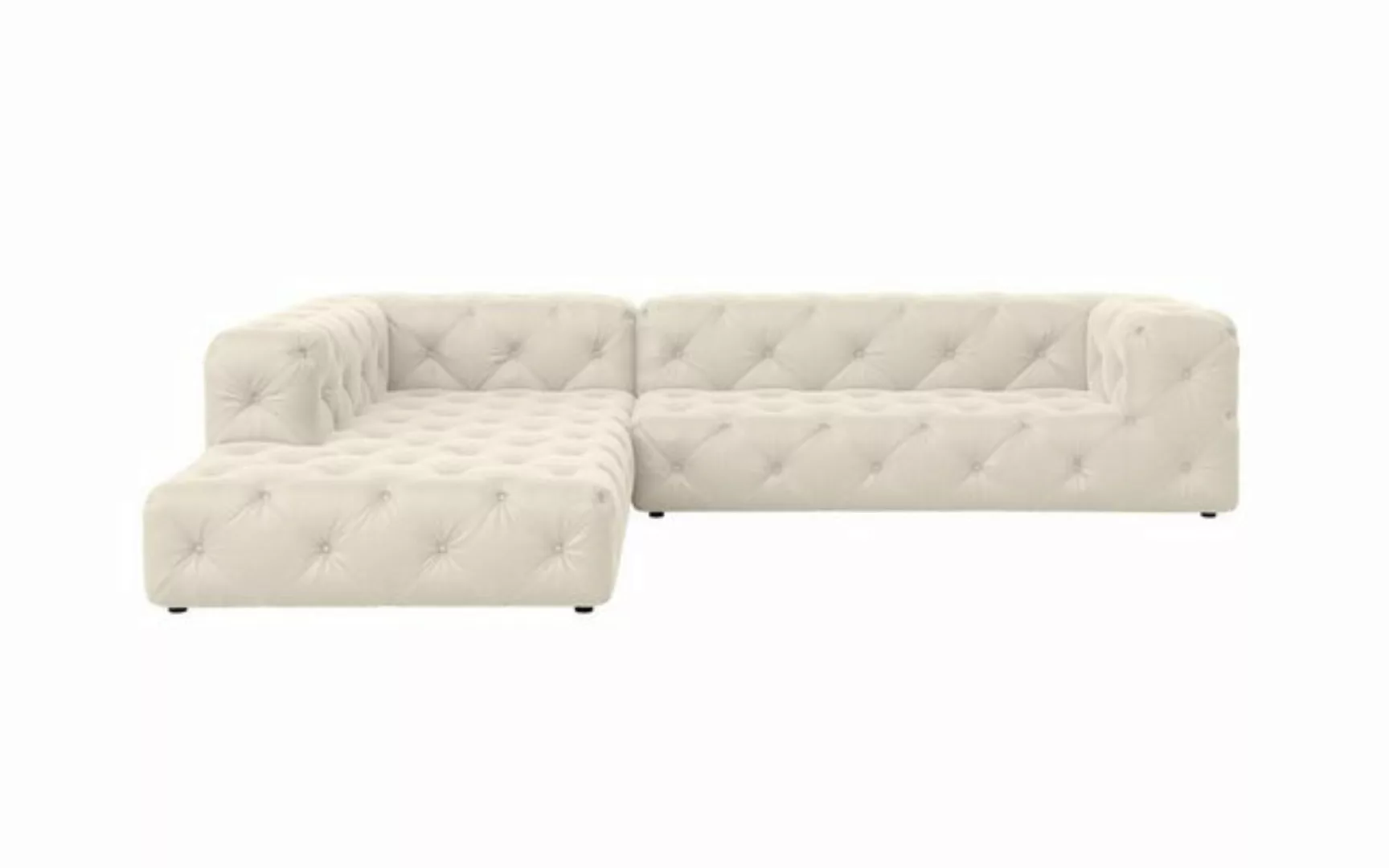 Places of Style Ecksofa FOLLINA, L-Form, mit klassischer Chesterfield-Knopf günstig online kaufen