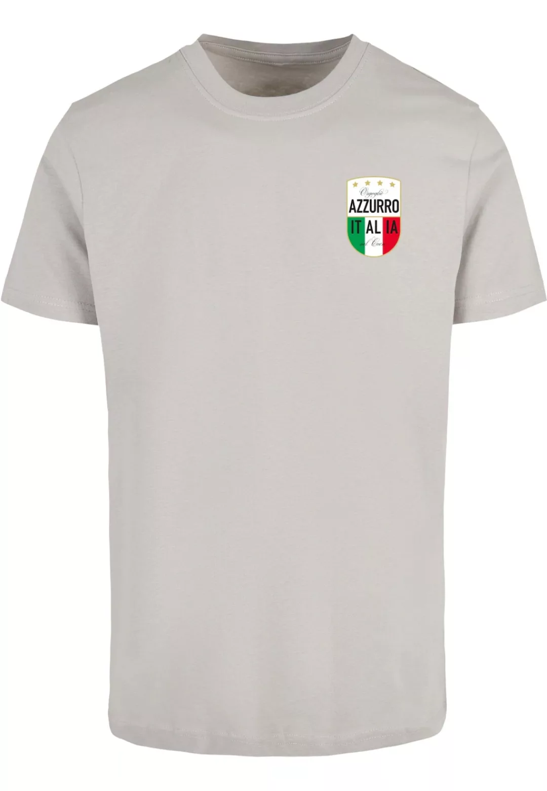 MisterTee T-Shirt "MisterTee Azurro Italia Crest Tee" günstig online kaufen