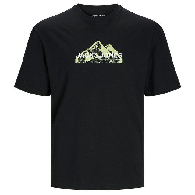 Jack & Jones Rundhalsshirt Große Größen Herren T-Shirt schwarz Logoprint Ja günstig online kaufen