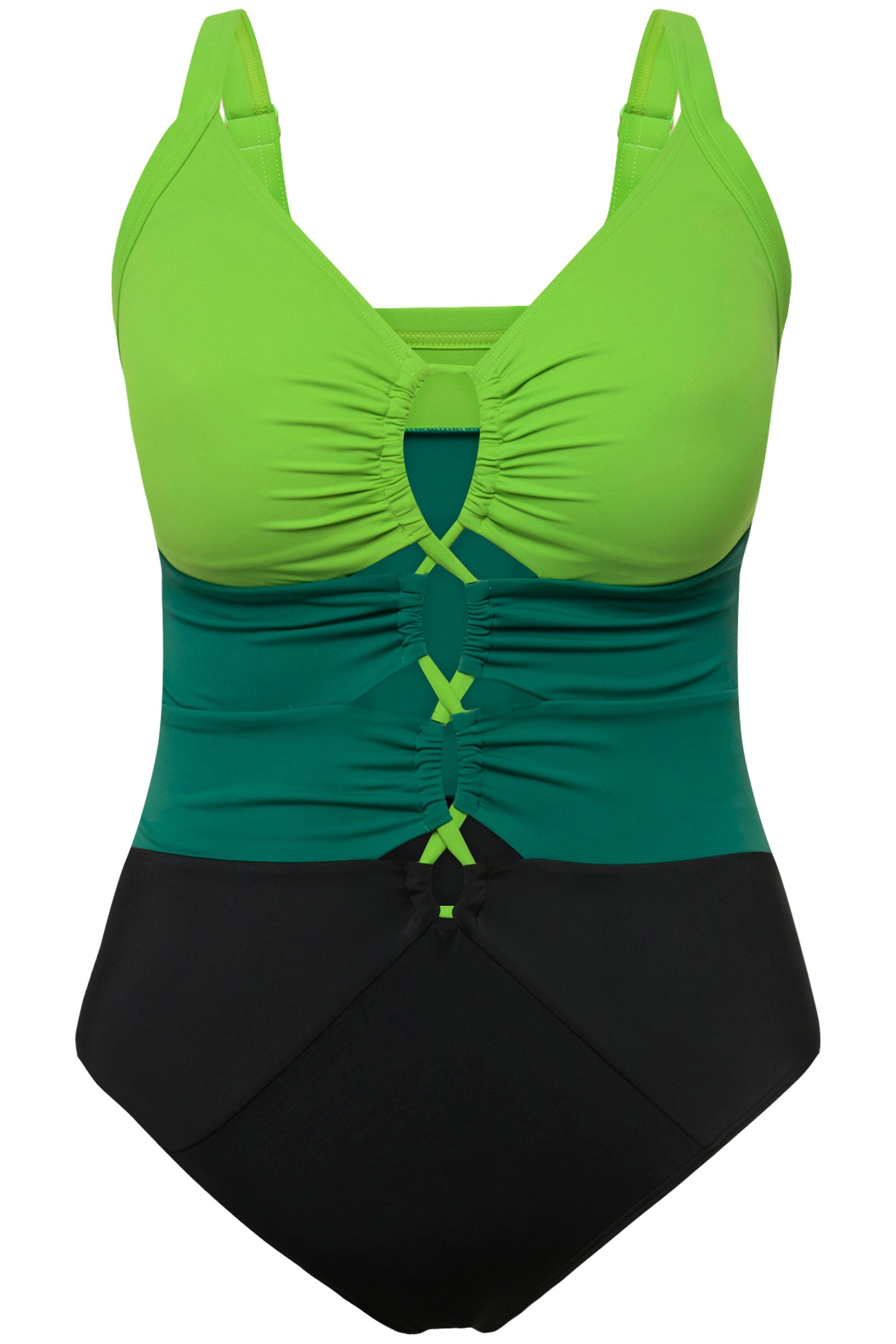 Ulla Popken Badeanzug Badeanzug Colorblocking Softcups günstig online kaufen
