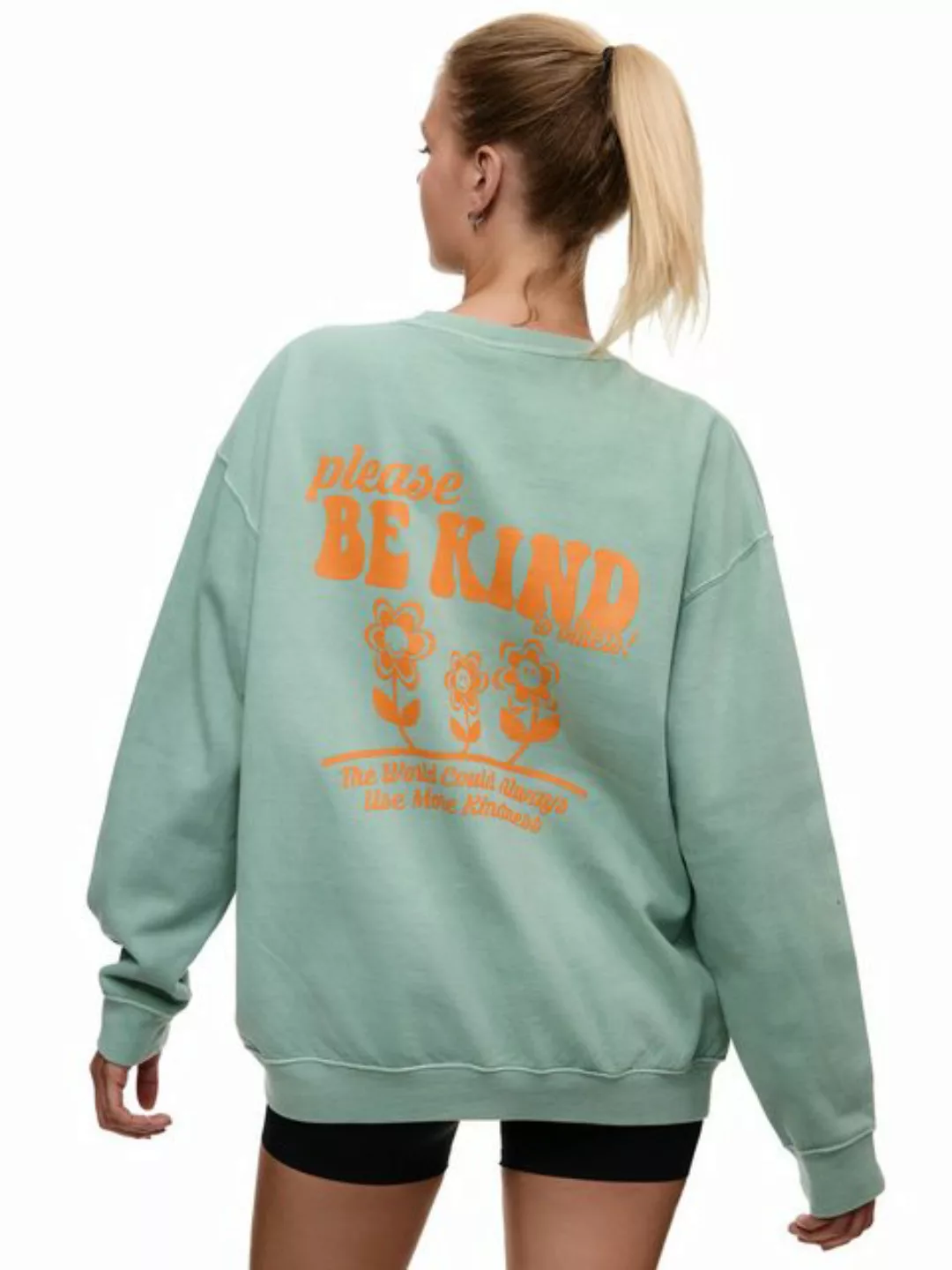 Worldclassca Sweatshirt Worldclassca Oversized Sweatshirt Print Langarm Pul günstig online kaufen