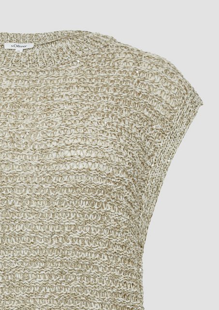 s.Oliver Strickpullover Relaxed-Fit-Pullunder aus Ajourstrick günstig online kaufen