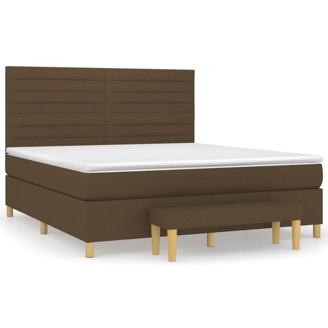 vidaXL Boxspringbett mit Matratze Dunkelbraun 160x200 cm Stoff1358357 günstig online kaufen