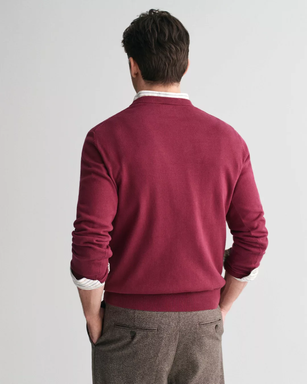 Gant Rundhalspullover "CLASSIC COTTON C-NECK", Premium Strickpullver aus we günstig online kaufen