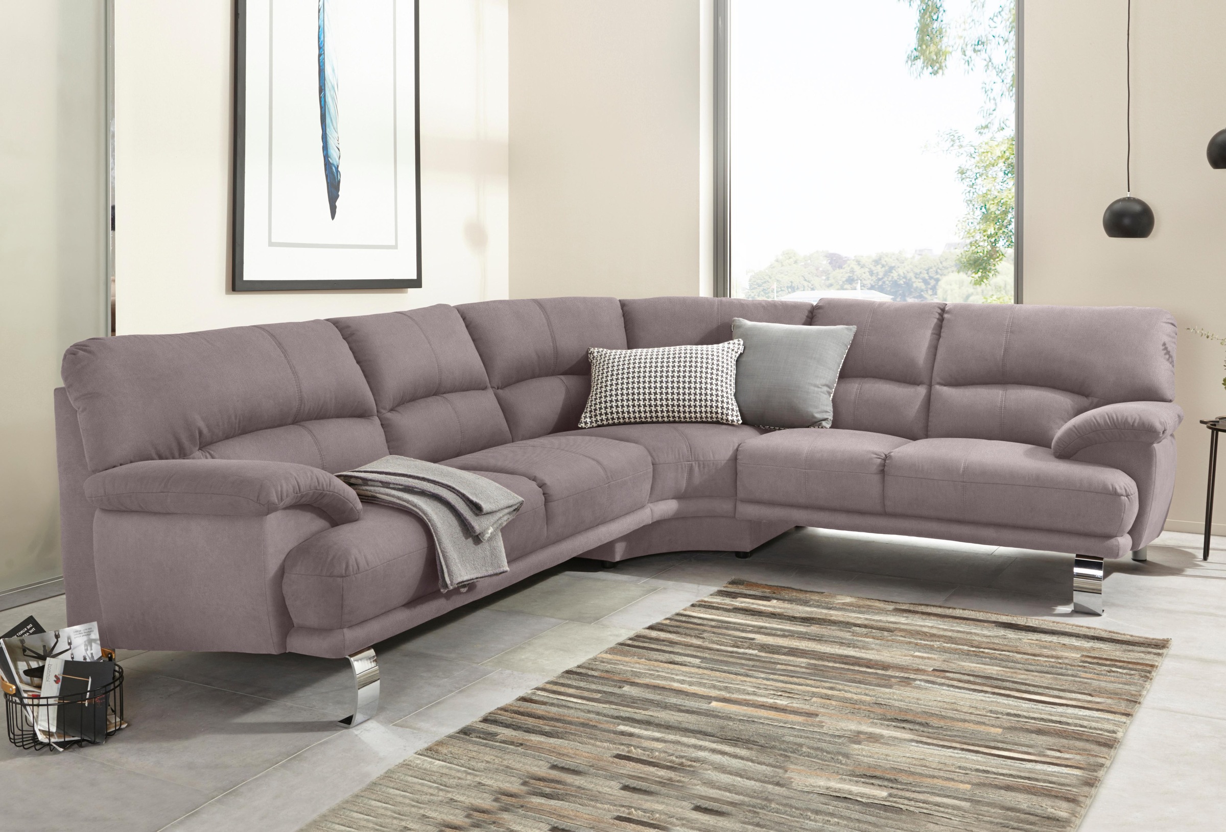 TRENDMANUFAKTUR Ecksofa "Cecilia II, in italienischen Design, bequem, hoher günstig online kaufen