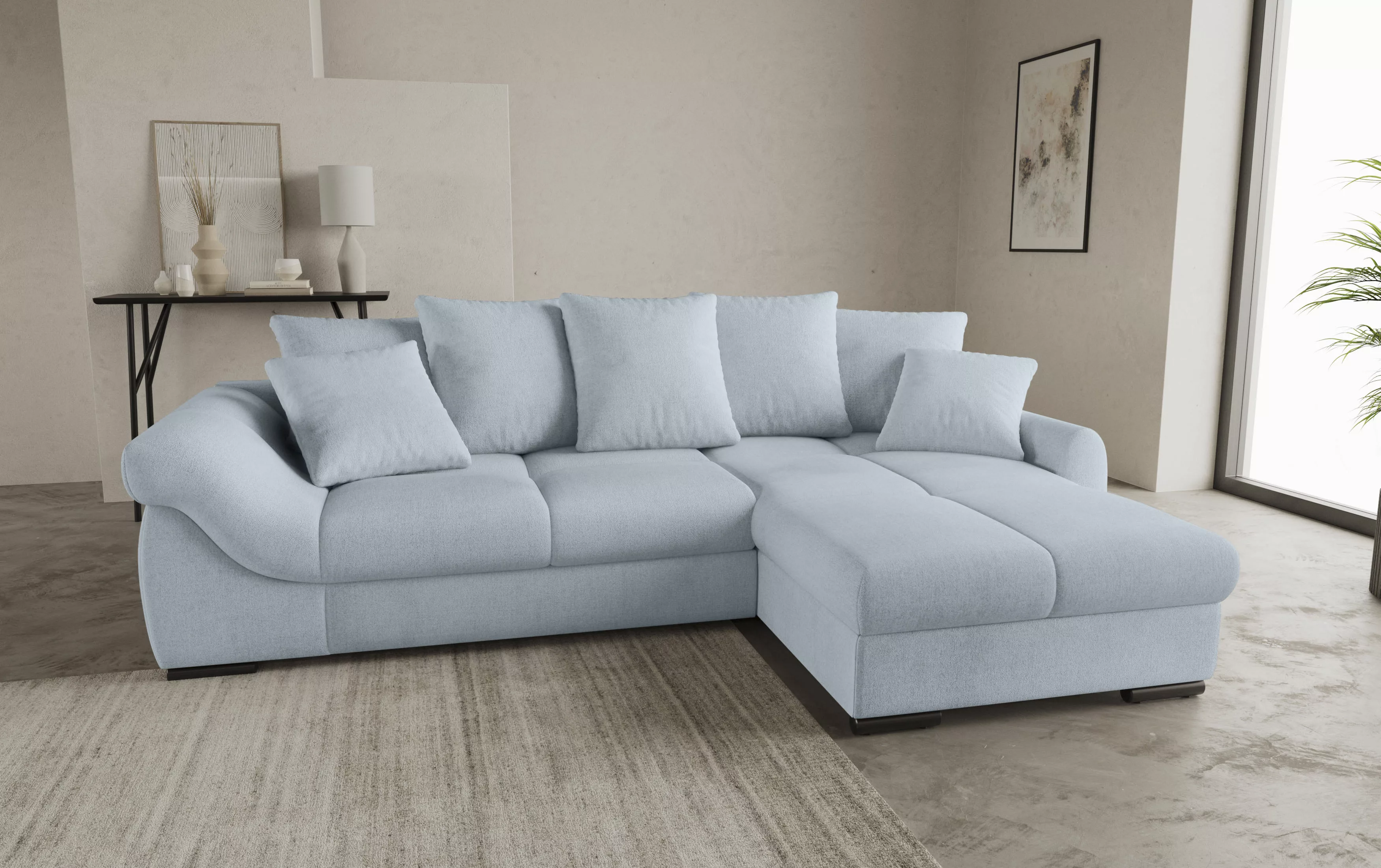 Mr. Couch Ecksofa "Livorno DuraFlex", inkl. Hochschläfer-Bettauszug, XL-Bet günstig online kaufen