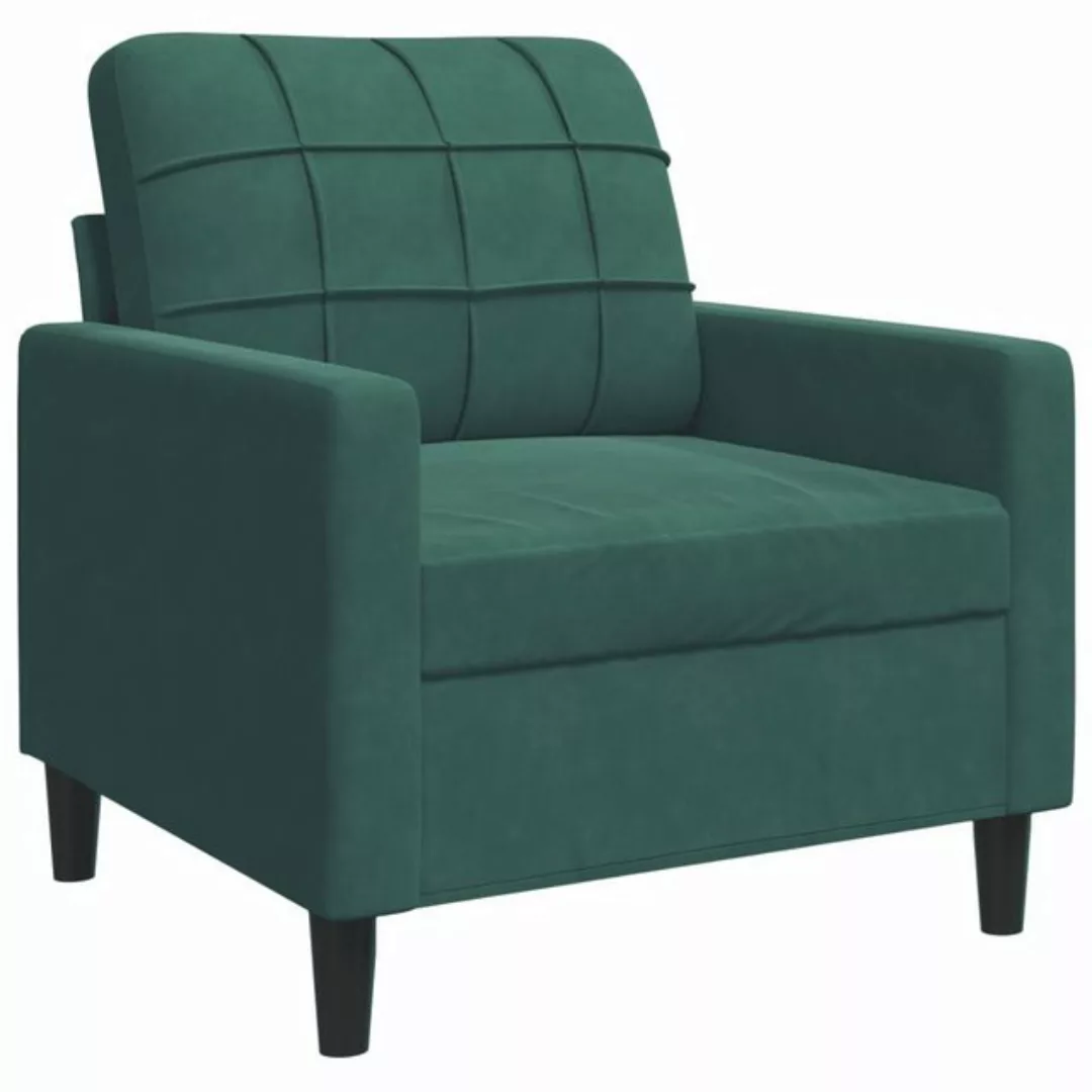 vidaXL Sofa Sofa/ 2-Sitzer/ 3-Sitzer Samt, 60 cm, Grün günstig online kaufen