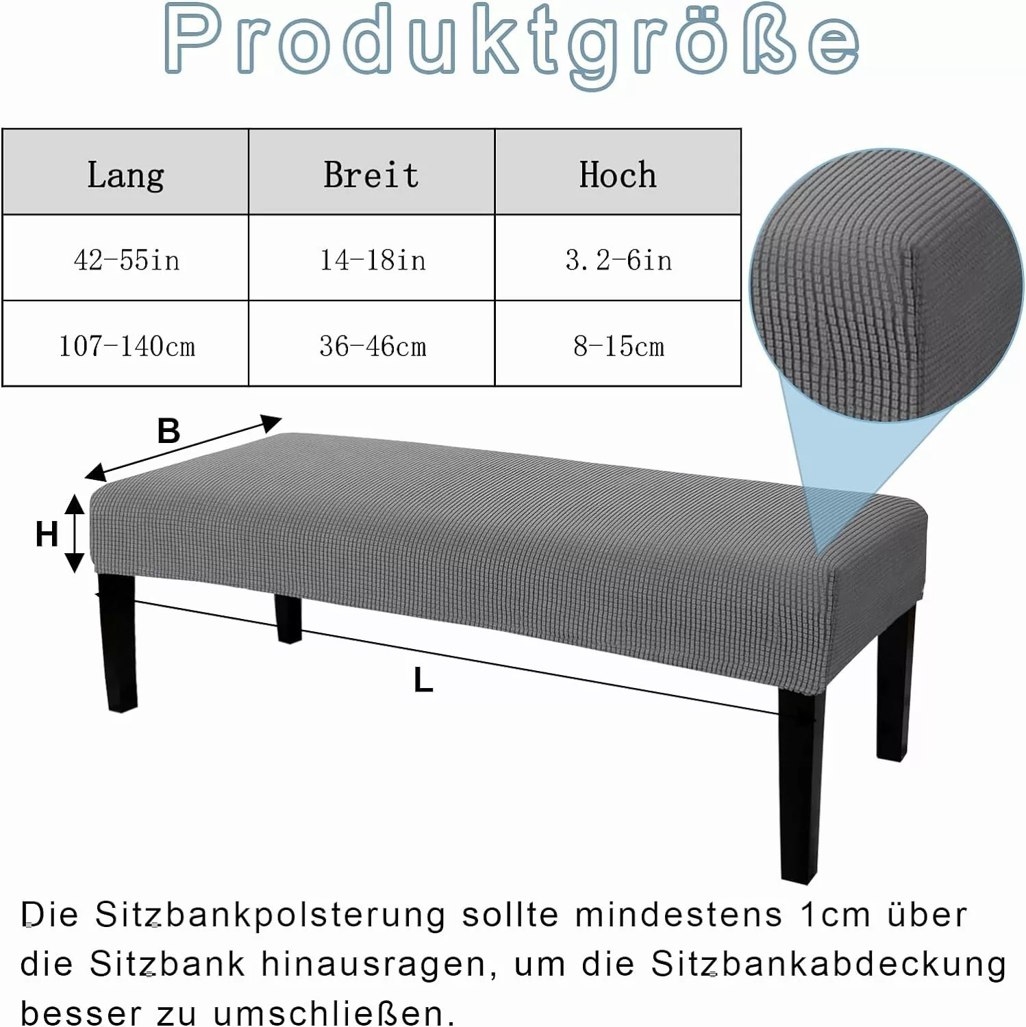Coonoor Stuhlhusse Universal-Bezug für Esszimmer-Bank, elastisch günstig online kaufen