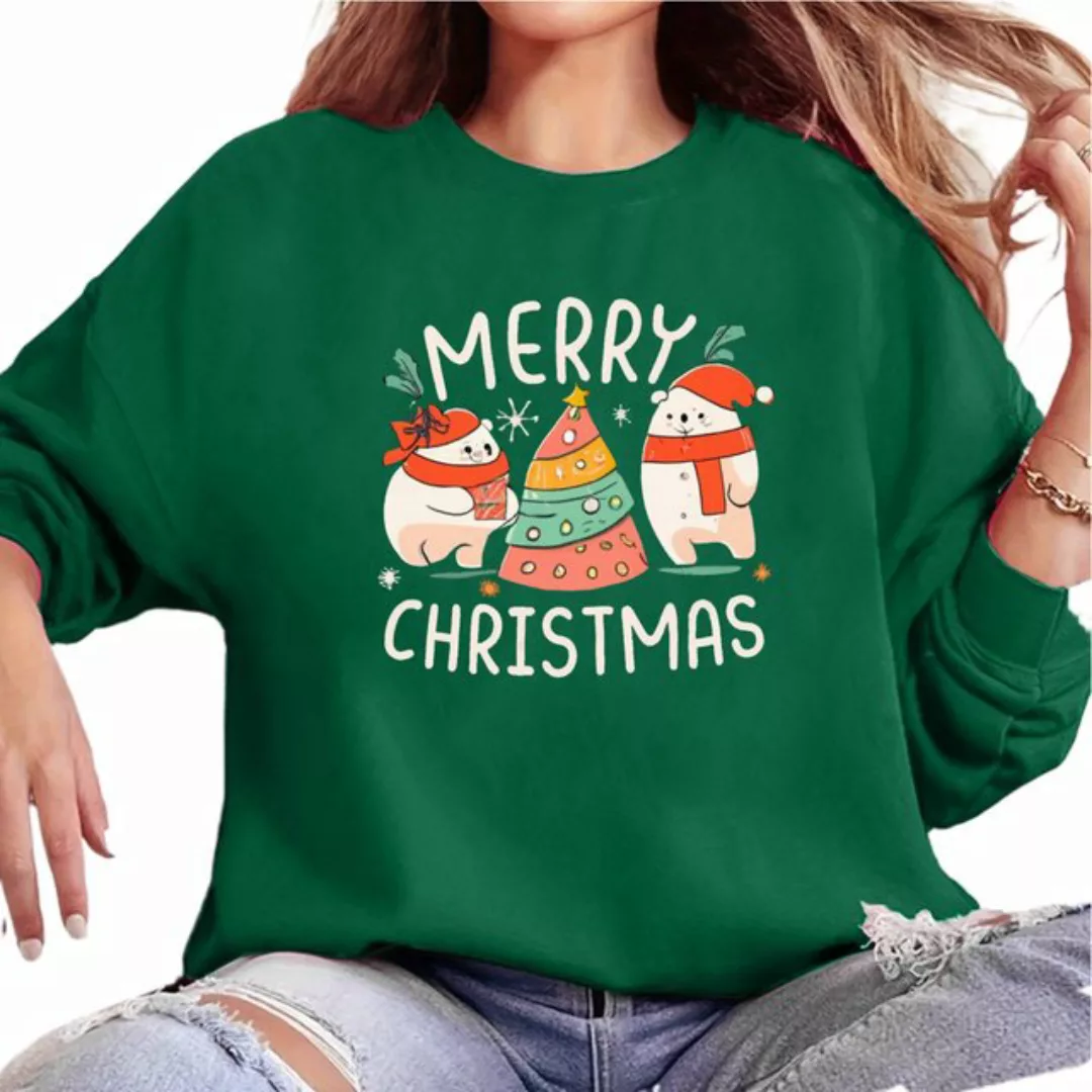 MC Star Weihnachtssweatshirt Weihnachts-Sweatshirts mit Rundhalsausschnitt, günstig online kaufen