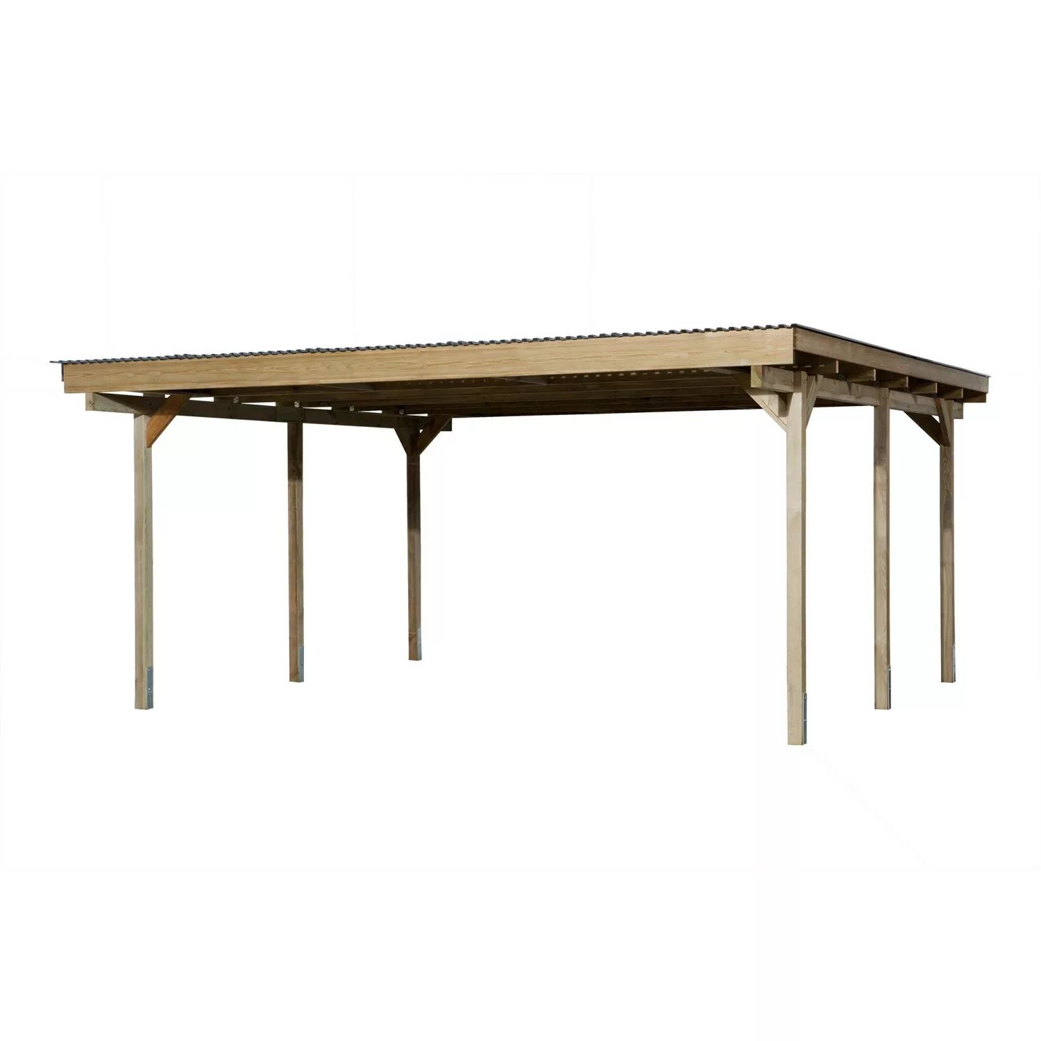 Weka Flachdach-Doppelcarport 616 500 x 500 cm günstig online kaufen