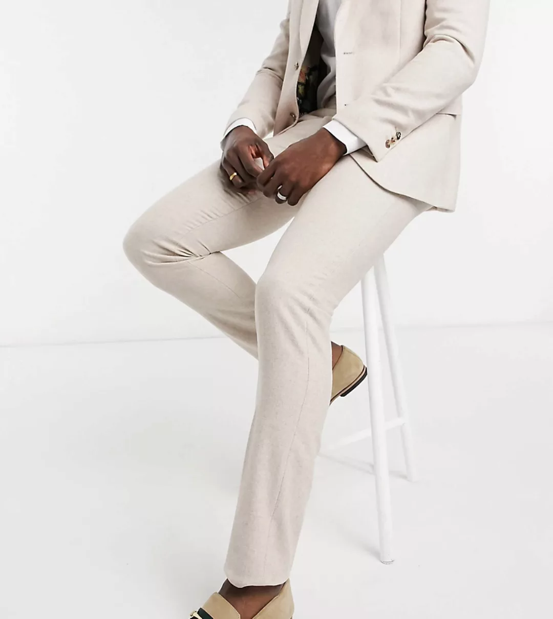 Harry Brown Tall – Wedding – Schmal geschnittene Anzughose aus Wollmischgew günstig online kaufen