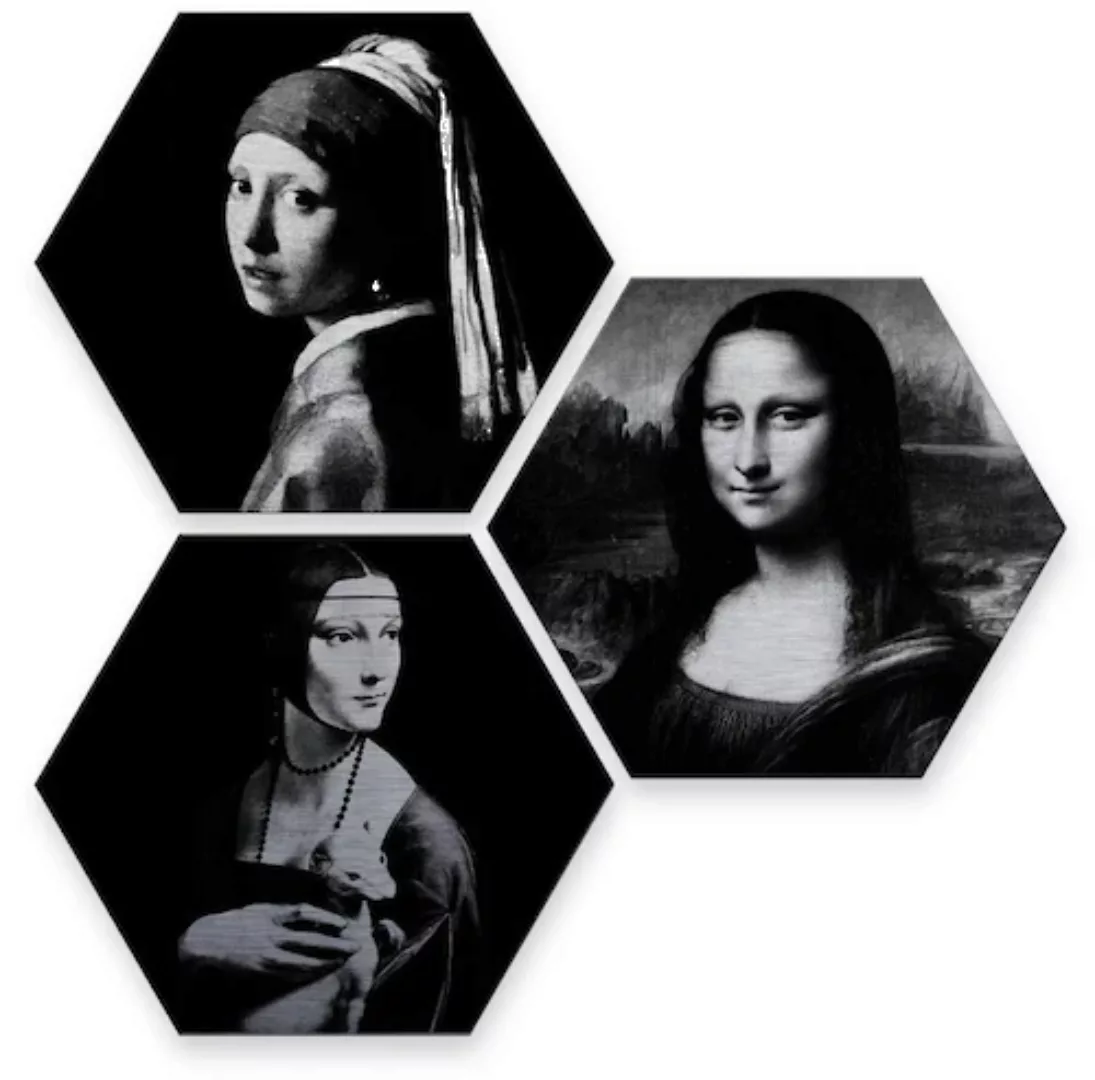 Wall-Art Mehrteilige Bilder "Berühmte Frauen Kunstgeschichte", Blumenwiese, günstig online kaufen