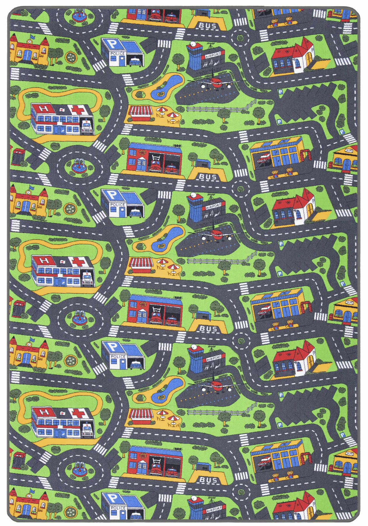 Primaflor-Ideen in Textil Kinderteppich »CITY«, rechteckig, Straßen-Spiel-T günstig online kaufen