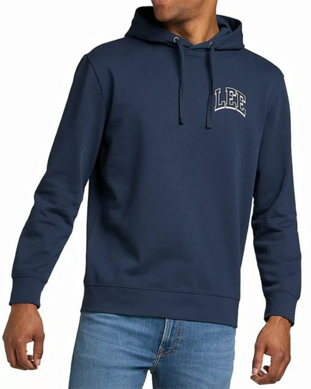 Lee® Kapuzensweatshirt Regular Fit - Logo Hoodie Navy günstig online kaufen