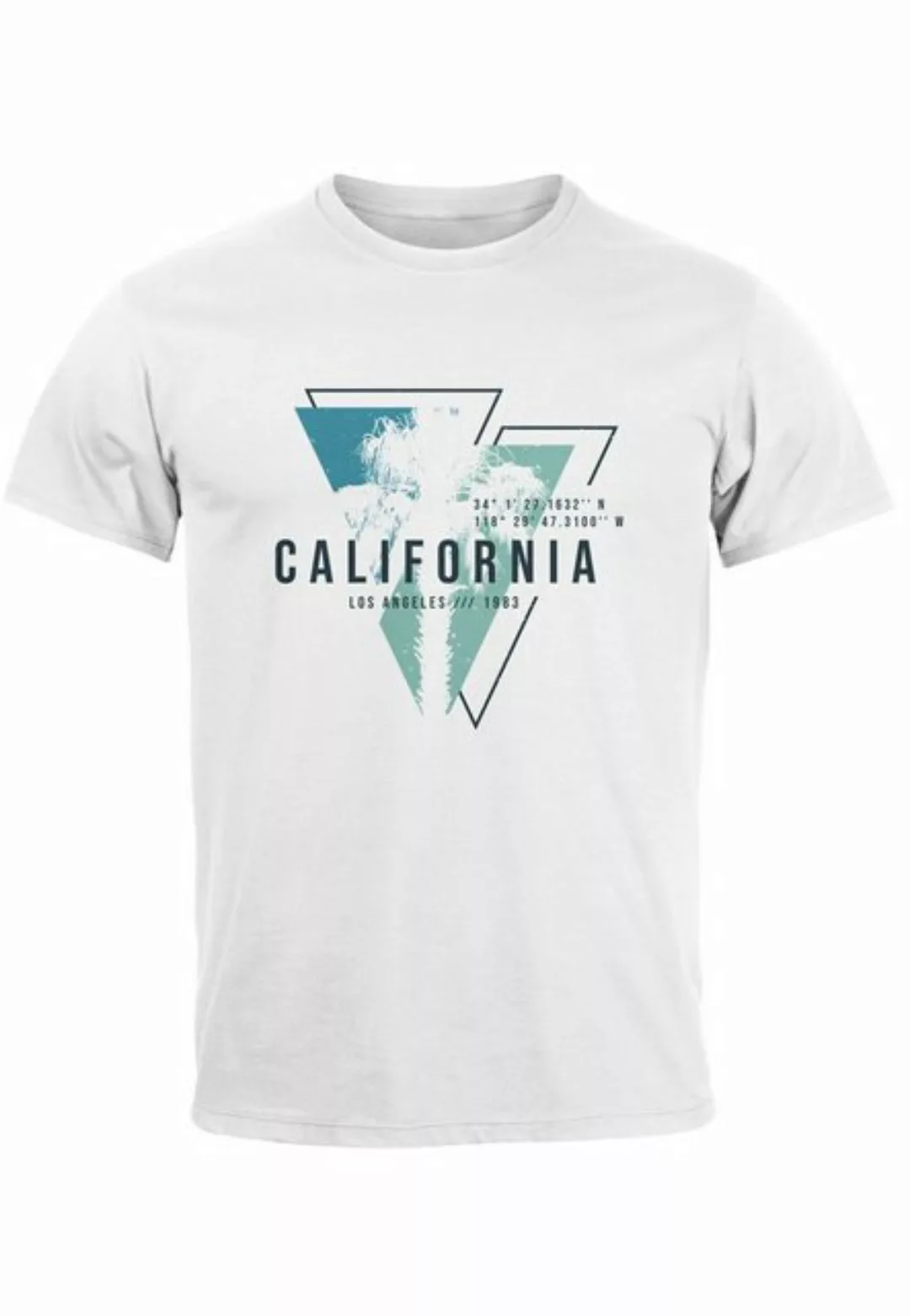 Neverless Print-Shirt Herren T-Shirt California Los Angeles Surfing Motiv S günstig online kaufen