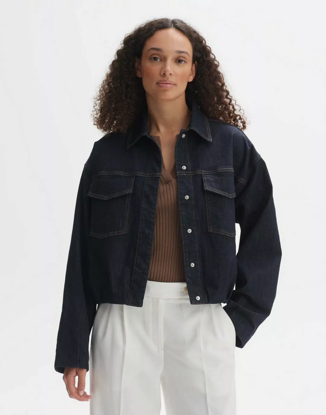 OPUS Jackenblazer Jokana weite Passform Rinsed Denim günstig online kaufen