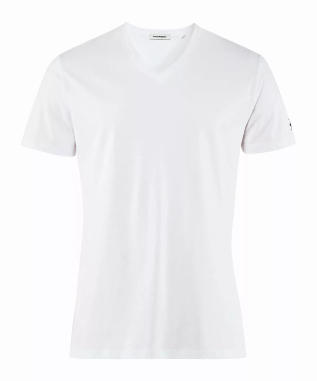 Burlington Herren T-Shirt V-Ausschnitt, XL, Weiß, Raute, Baumwolle, 2169010 günstig online kaufen