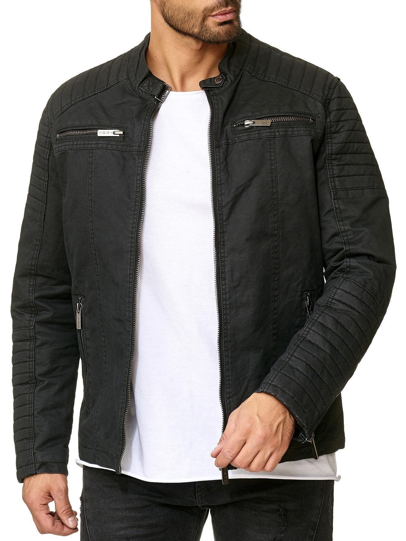 RedBridge Bikerjacke robuste Bickerjacke mit Reißverschluss günstig online kaufen